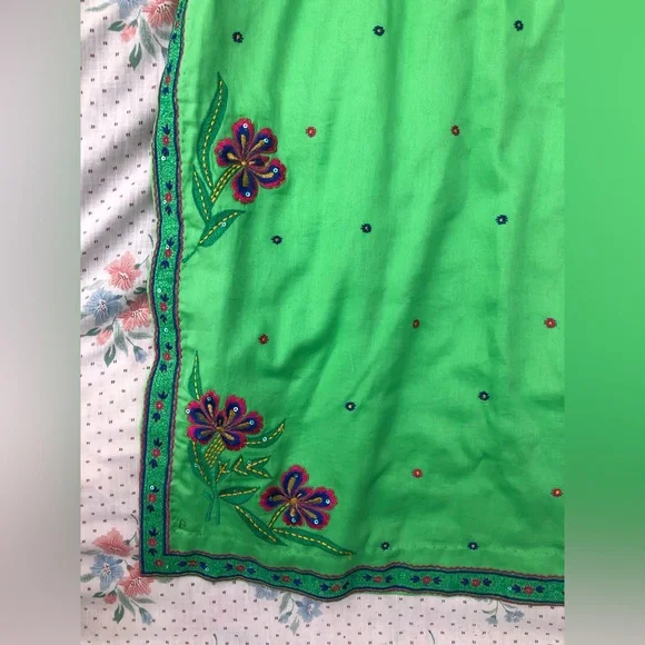 Bohemian Embroidered Sequin Floral Tunic Dress Beach Cover - Picture 10 of 15